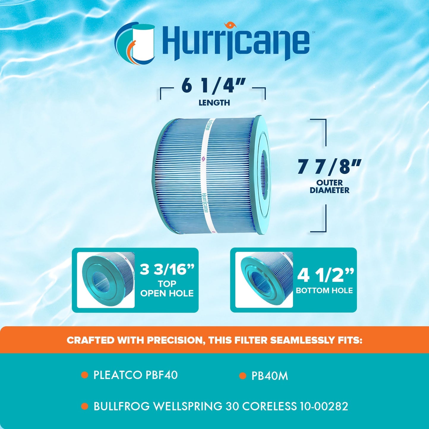 Hurricane Filters HF-BFCL-01M Advanced Pool and Spa Cartridge Filter Replacement