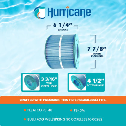 Hurricane Filters HF-BFCL-01M Advanced Pool and Spa Cartridge Filter Replacement