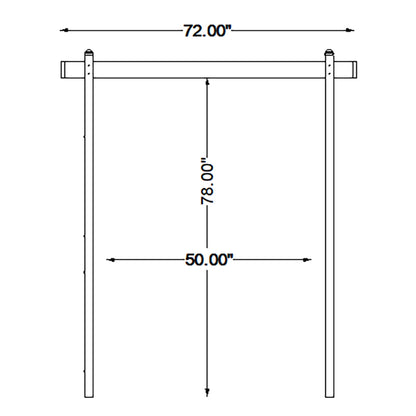 Dura-Trel Bakersfield 28 x 72 x 82 Inch PVC Vinyl Outdoor Garden Patio Arbor