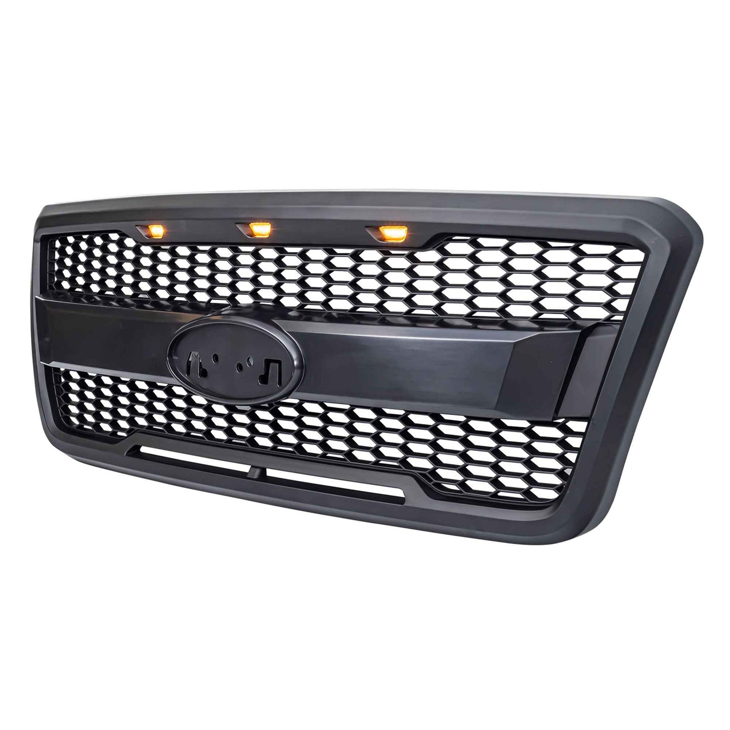 AMERICAN MODIFIED Raptor Style Mesh Grille for 2004-2008 Ford F150, Matte Black