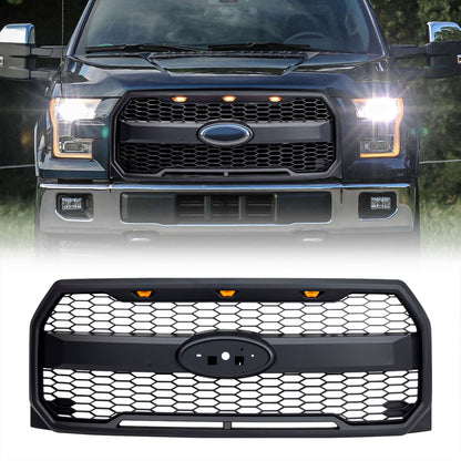 AMERICAN MODIFIED Raptor Style Mesh Grille for 2015-2017 Ford F150, Matte Black - Find Fresh Goods