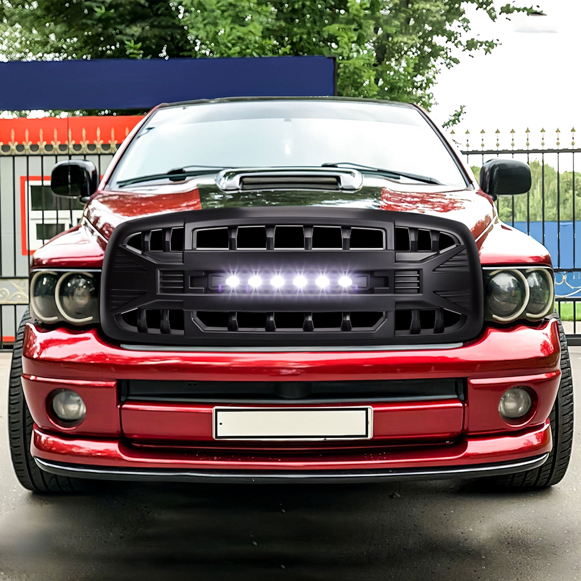 AMERICAN MODIFIED Armor Grille for 02-05 Dodge Ram 1500/2500/3500, Matte Black - Find Fresh Goods