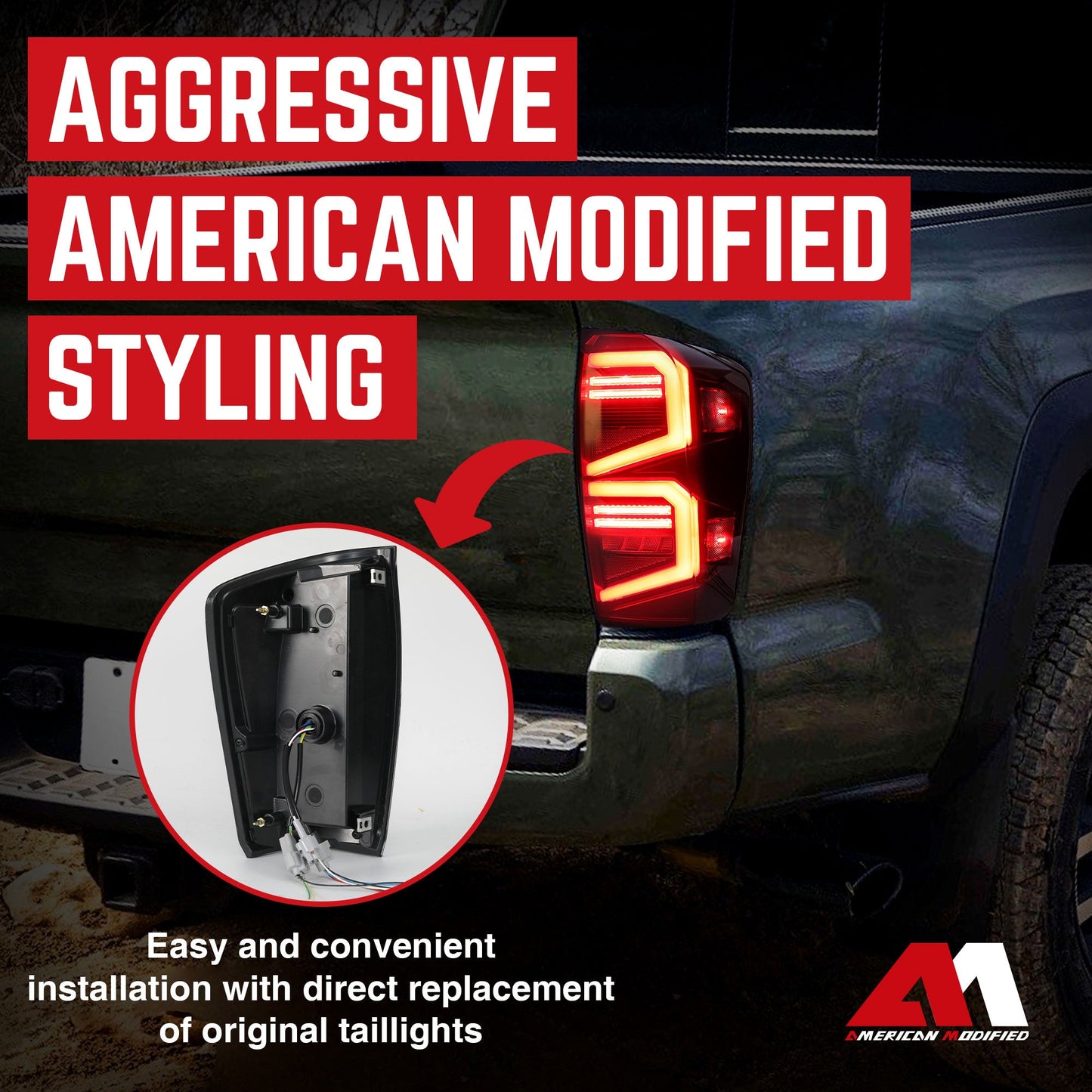 AMERICAN MODIFIED Smoked LED Tail Lights for 2016 to 2023 Toyota Tacoma, 1 Pair - Find Fresh Goods