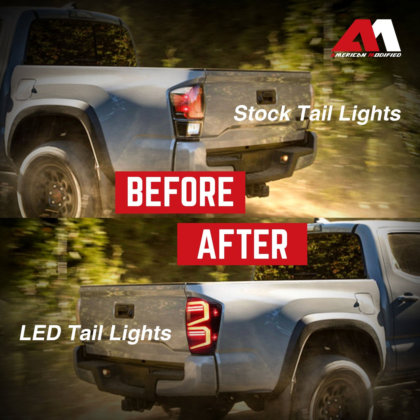 AMERICAN MODIFIED Smoked LED Tail Lights for 2016 to 2023 Toyota Tacoma, 1 Pair - Find Fresh Goods