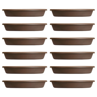 The HC Companies 16.3 Inch Planter Saucer for Classic Pots, Chocolate (12 Pack)
