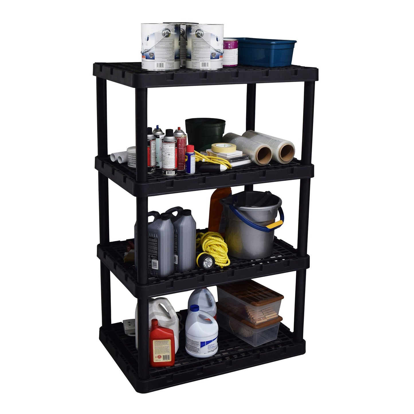 Gracious Living XL 4 Shelf Knect A Shelf Ventilated Heavy Duty Storage (2 Pack)