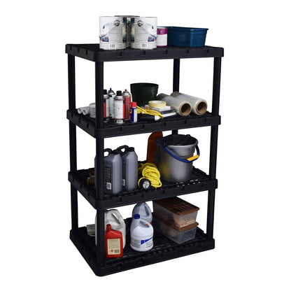 Gracious Living XL 4 Shelf Knect A Shelf Ventilated Heavy Duty Storage (2 Pack)