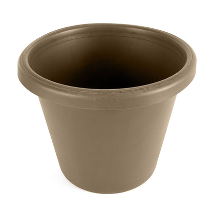 The HC Companies 16 Inch Plastic Classic Flower Pot Planter, Beige (4 Pack)