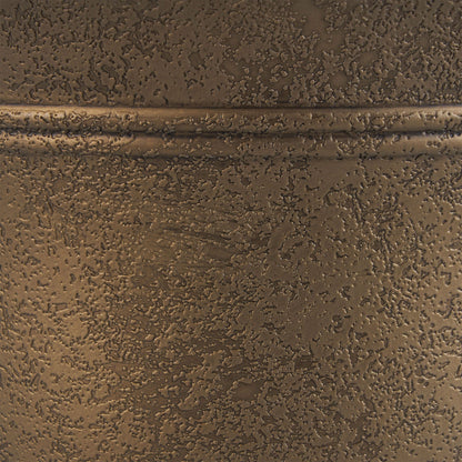 HC Companies Sierra 10 Inch Round Garden Planter Pot, Celtic Bronze (2 Pack)