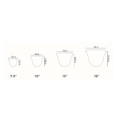 HC Companies Sierra 13 In Round Garden Planter Pot, Rustic Redstone (4 Pack)