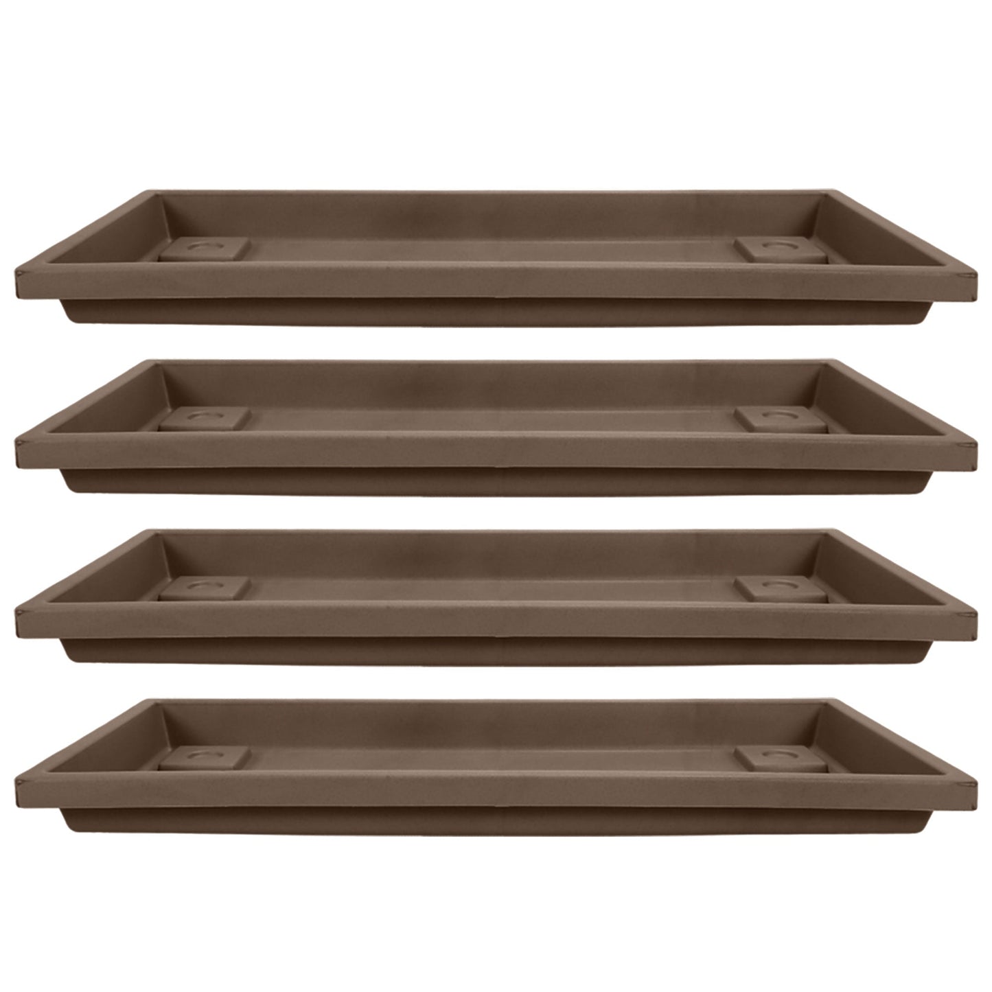 HC Companies Farmhouse Venetian 18 Inch Rectangular Flower Box Saucer (4 Pack)