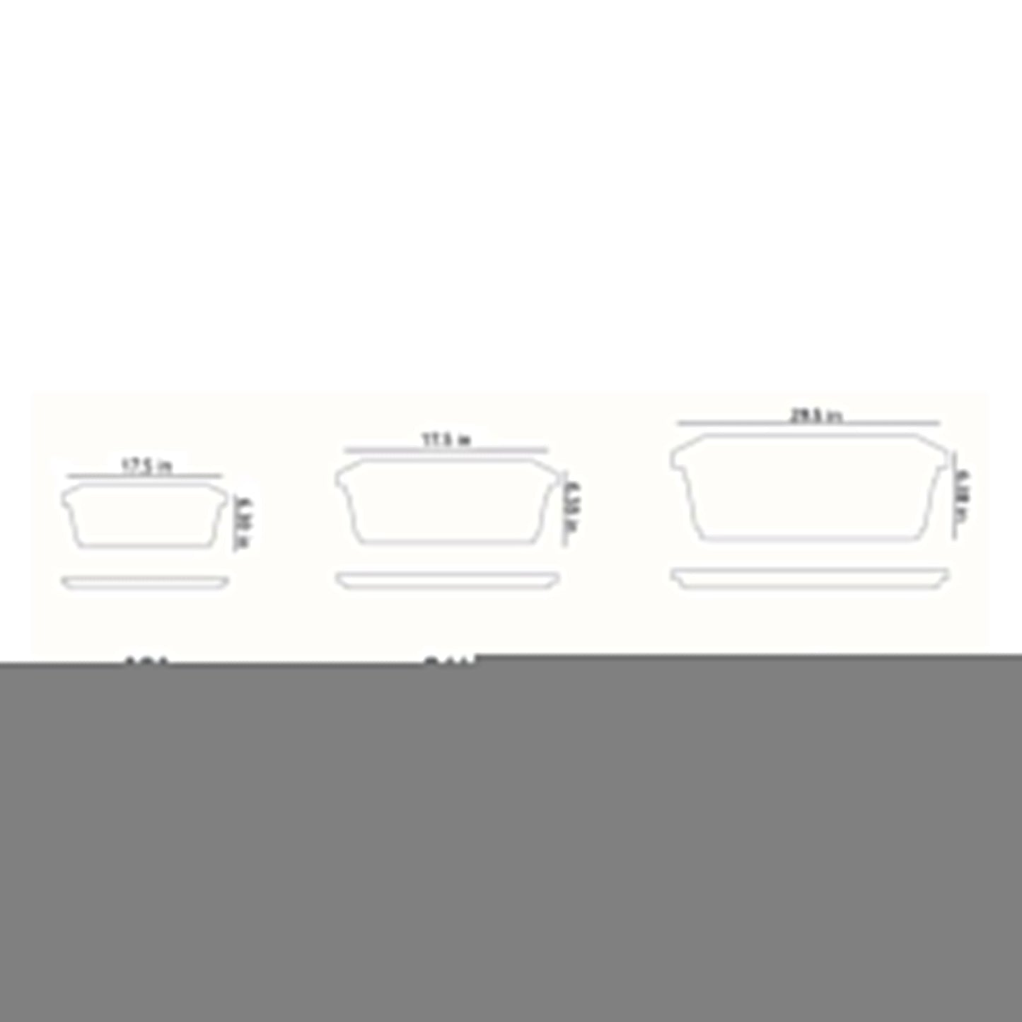 HC Companies Farmhouse Venetian 18 Inch Rectangular Flower Box Saucer (12 Pack)