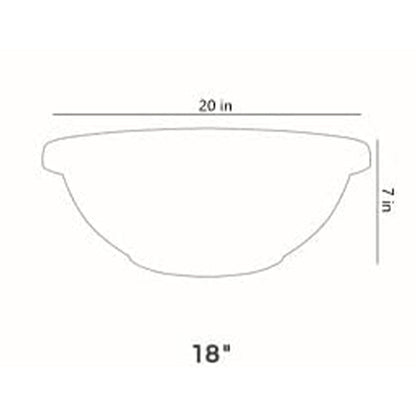 The HC Companies 18 Inch Bowl Planter with with Drainage, Chocolate (4 Pack)