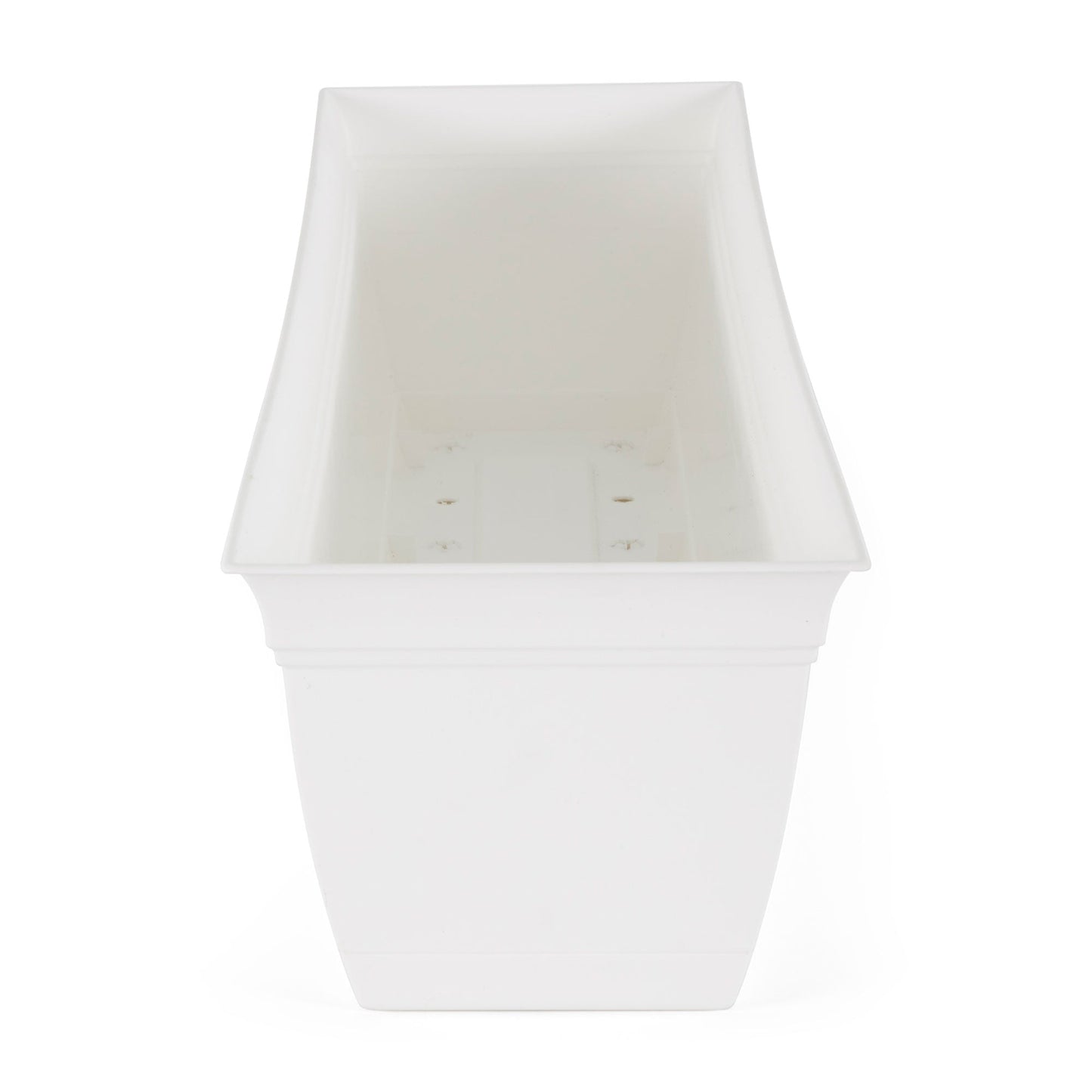 The HC Companies 30 Inch Window Flower Box with Removable Saucer, White (4 Pack)