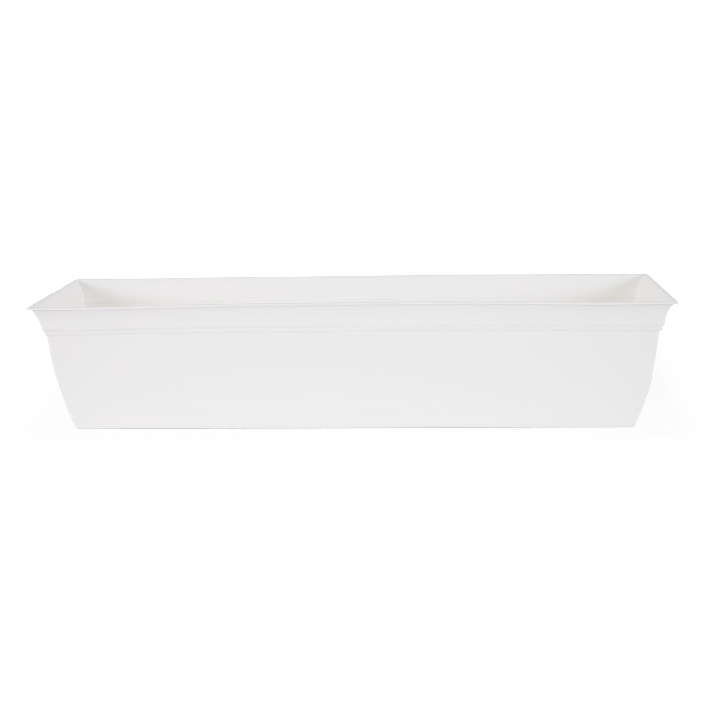 The HC Companies 30 Inch Window Flower Box w/Removable Saucer, White (12 Pack)