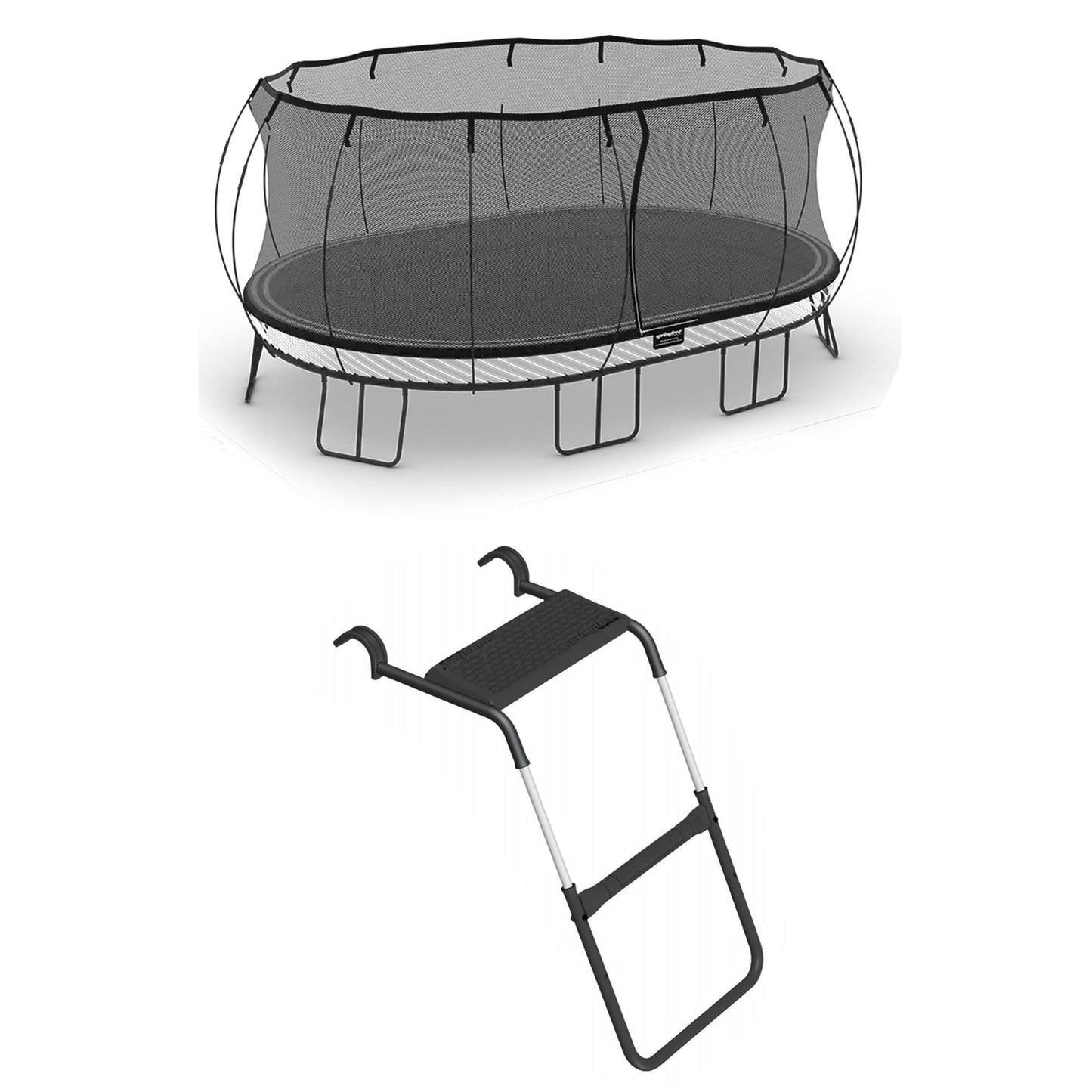 Springfree Trampoline 12' x 19' Trampoline with FlexrStep V2 Ladder Accessory