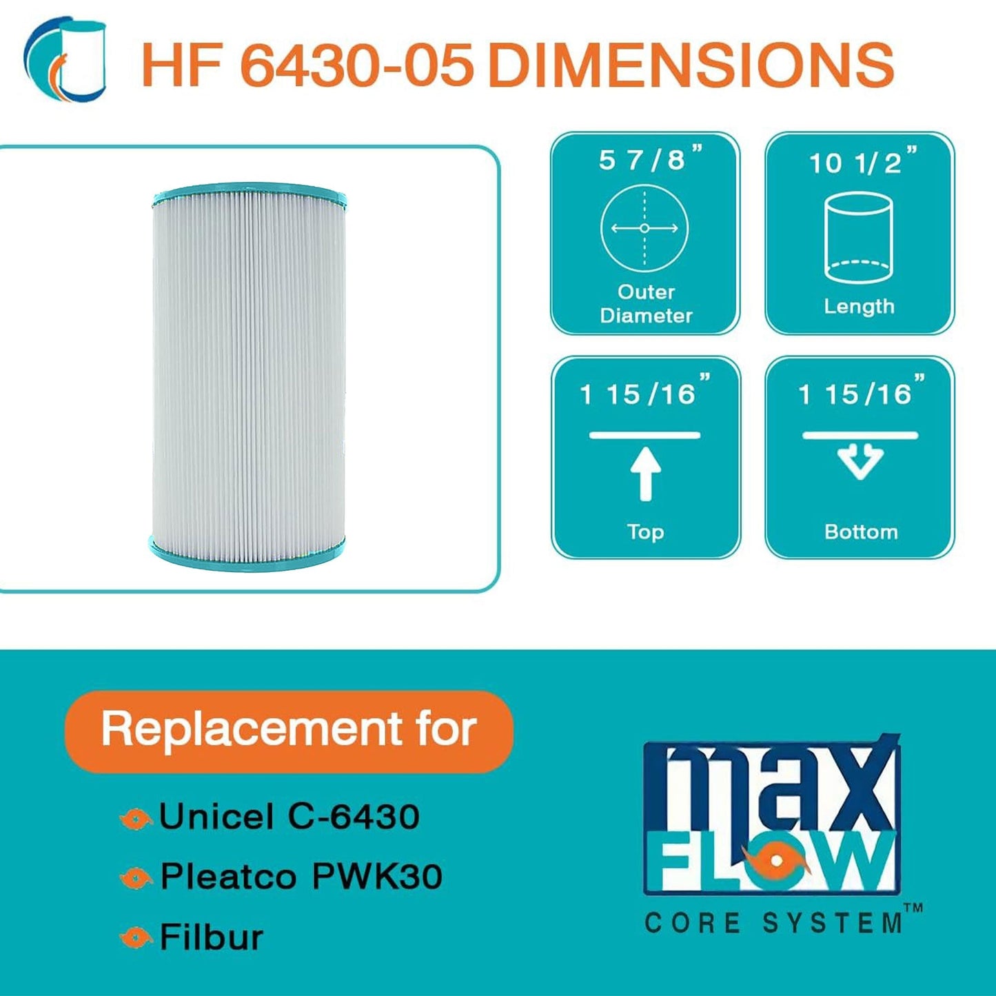 Hurricane 3 Pk Elite Aseptic Cartridge Filter for C-6430RA, PWK30-M, & FC-3915-M