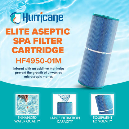 Hurricane 2 Pack HF4950-01M Elite Aseptic Pool Spa Filter Cartridge Replacement