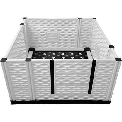 EZwhelp EZclassic 48" x 48" Dog Whelping Box Tall Playpen with Rails, Black