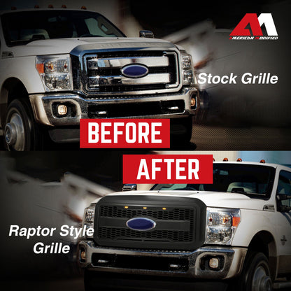 AMERICAN MODIFIED Raptor Style Mesh Grille for 2011-2016 Ford F250/350/450/550 - Find Fresh Goods