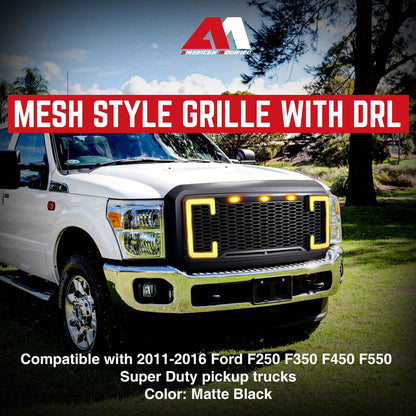 AMERICAN MODIFIED Raptor Style Mesh Grille for 2011-2016 Ford F250/350/450/550