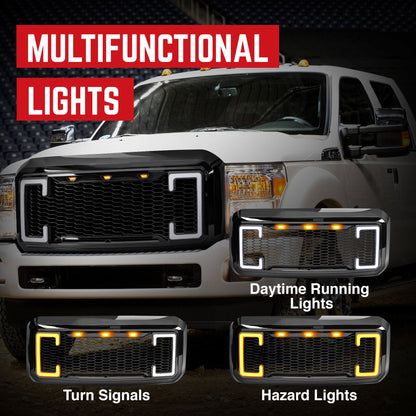 AMERICAN MODIFIED Raptor Style Mesh Grille for 2011-2016 Ford F250/350/450/550 - Find Fresh Goods