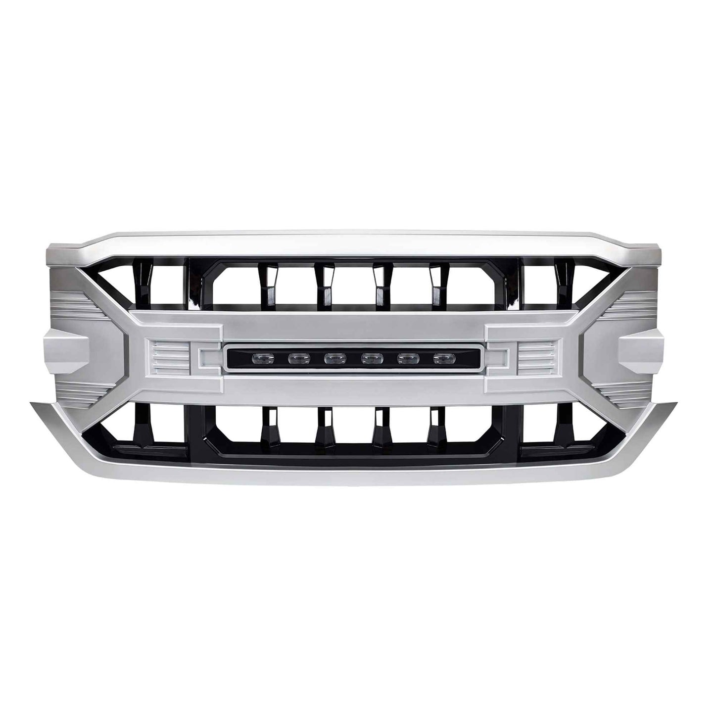 AMERICAN MODIFIED Armor Grille for 2016-2019 Chevrolet Silverado 1500, Silver