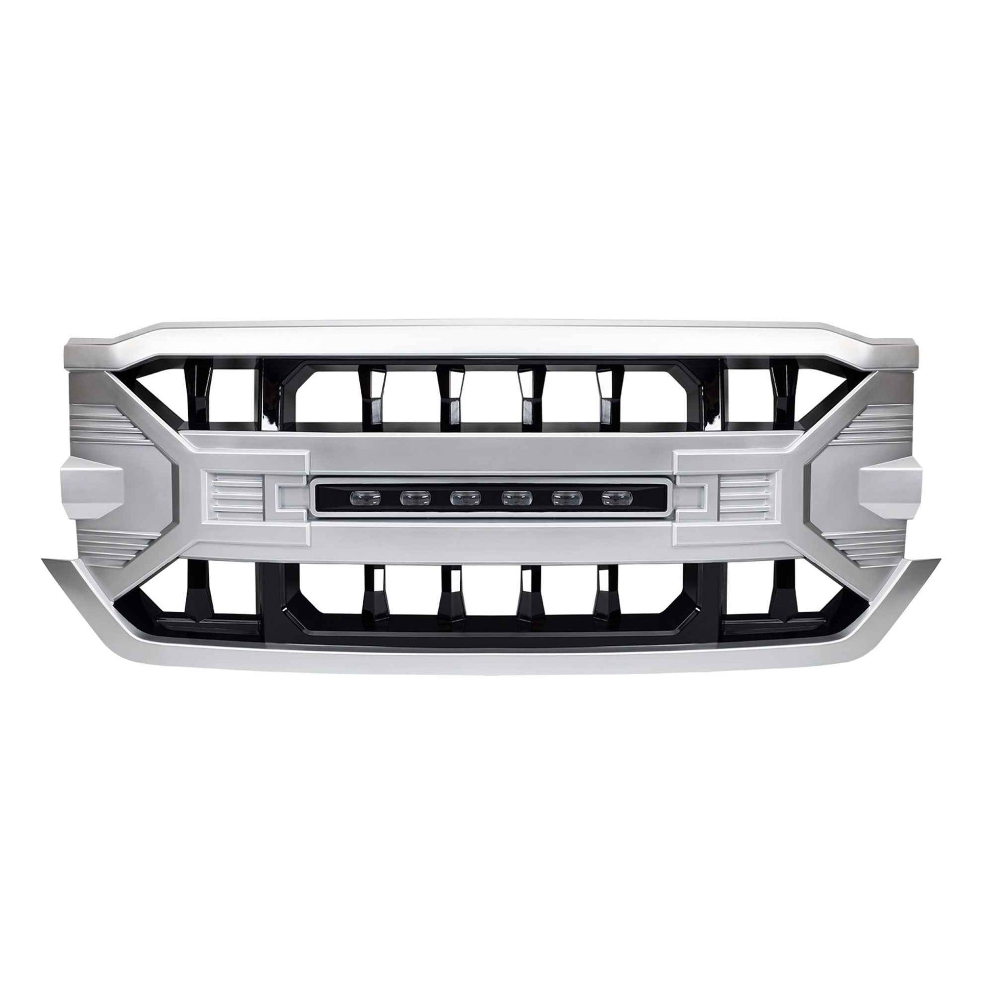 AMERICAN MODIFIED Armor Grille for 2016-2019 Chevrolet Silverado 1500, Silver