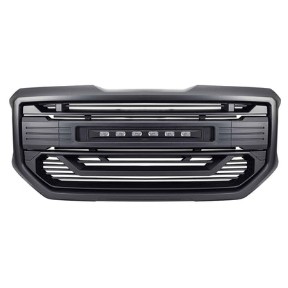 AMERICAN MODIFIED Armor Grille for 2016 to 2018 GMC Sierra 1500, Matte Black