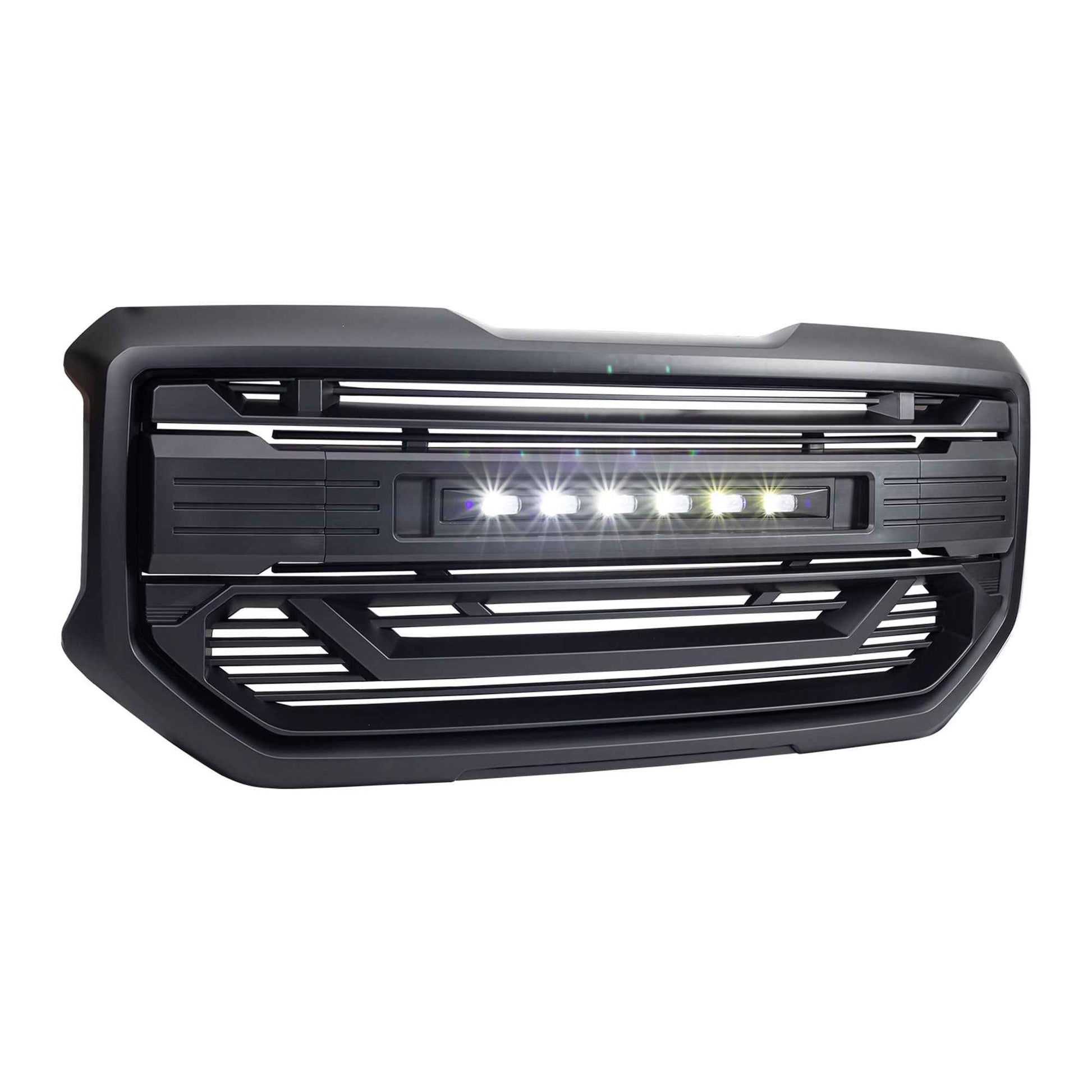AMERICAN MODIFIED Armor Grille for 2016 to 2018 GMC Sierra 1500, Matte Black