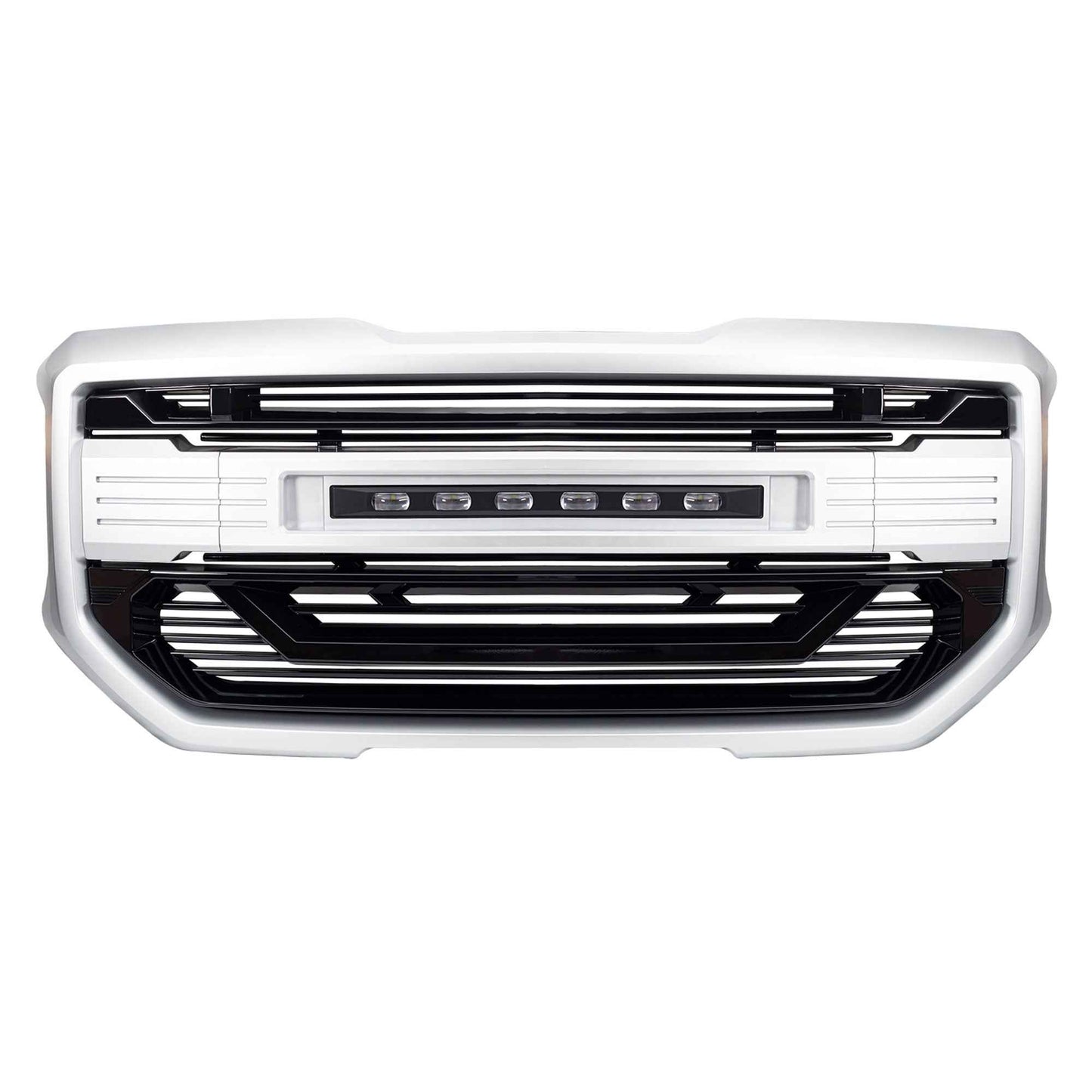 AMERICAN MODIFIED Armor Grille for 2016 to 2018 GMC Sierra 1500, Chrome Silver