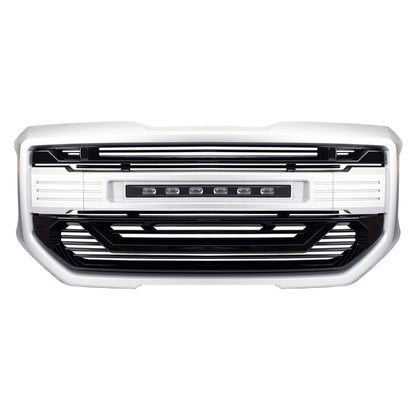 AMERICAN MODIFIED Armor Grille for 2016 to 2018 GMC Sierra 1500, Chrome Silver