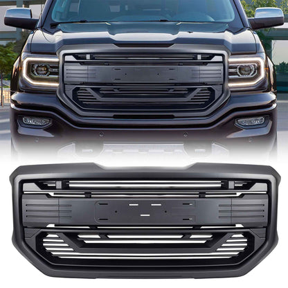 AMERICAN MODIFIED Armor Grille for 2016 to 2018 GMC Sierra 1500, Matte Black