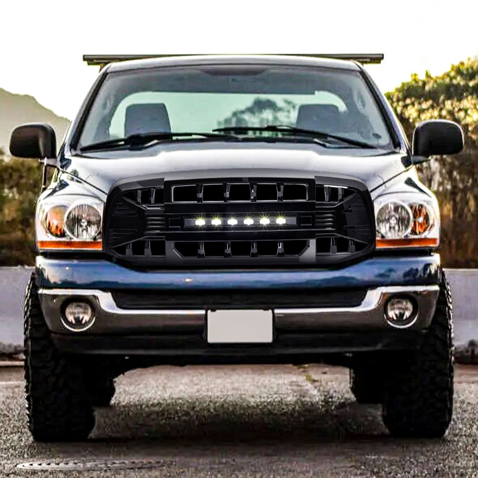 AMERICAN MODIFIED Armor Grille for 2006 to 2008 Dodge Ram 1500, Glossy Black - Find Fresh Goods