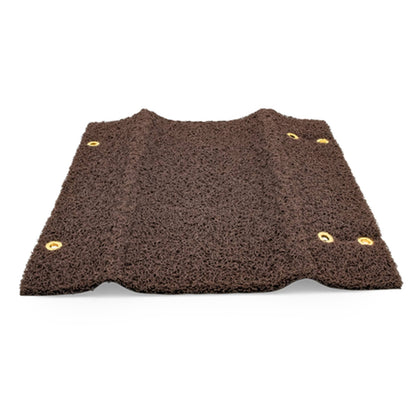 Camco Premium Wrap Around RV Step Rug with Looped PVC Material and Spring, Brown - Find Fresh Goods