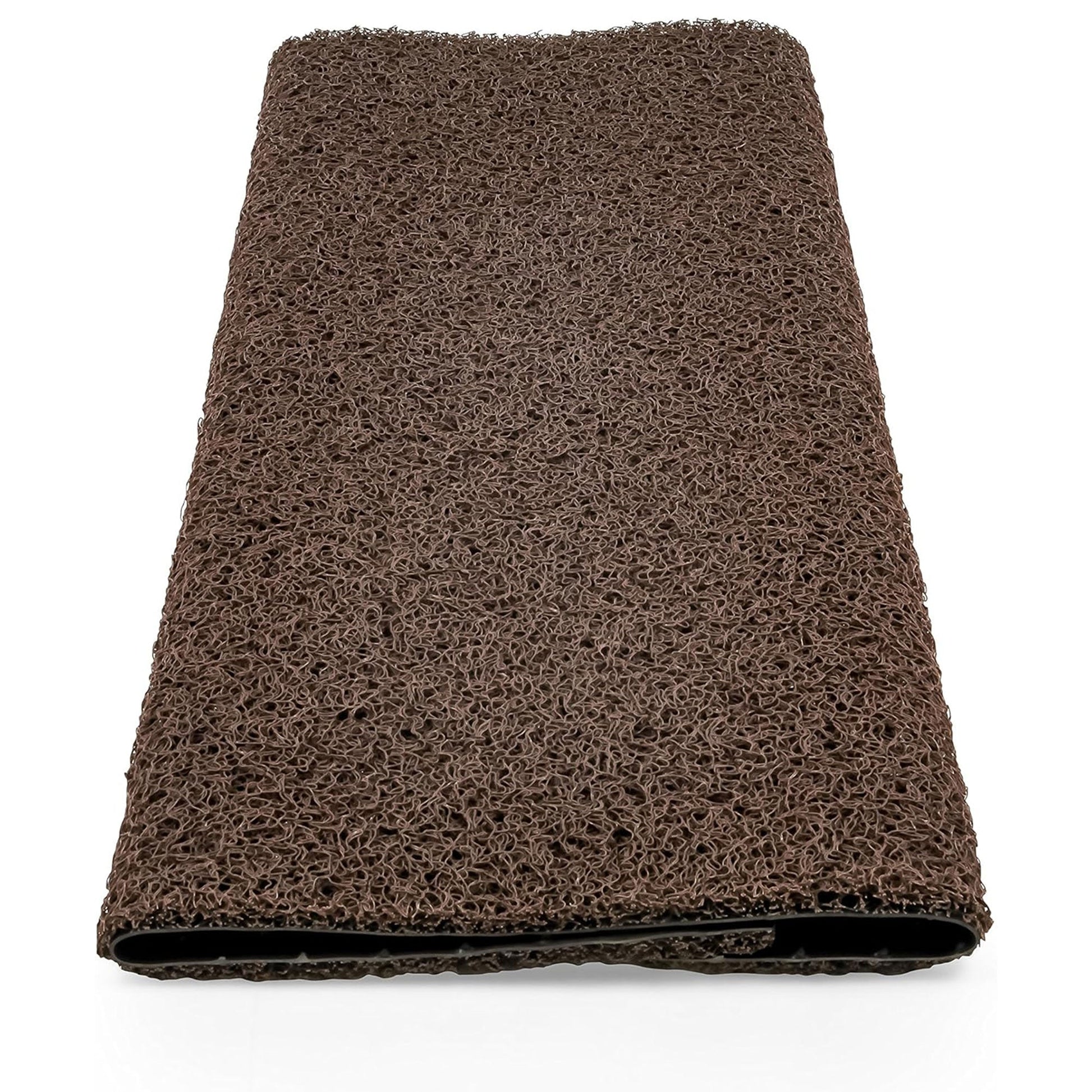 Camco Premium Wrap Around RV Step Rug with Looped PVC Material and Spring, Brown - Find Fresh Goods