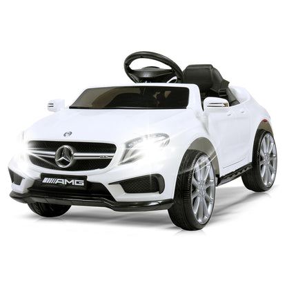 TOBBI 6 Volt Kids Electric Battery Powered Ride On Toy Mercedes Benz Car, White