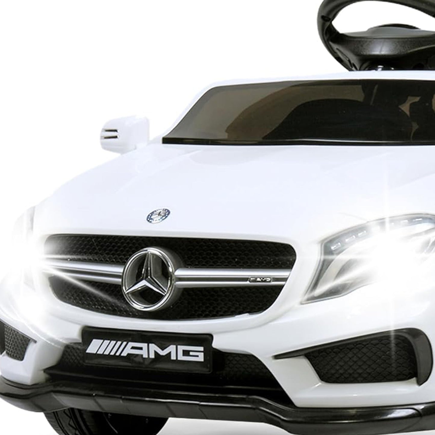 TOBBI 6 Volt Kids Electric Battery Powered Ride On Toy Mercedes Benz Car, White