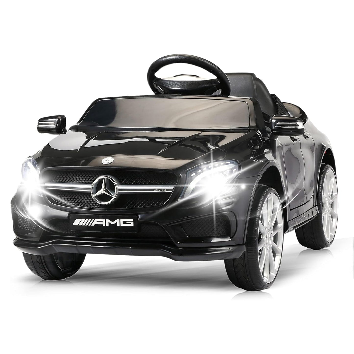 TOBBI 6 Volt Kids Electric Battery Powered Ride On Toy Mercedes Benz Car, Black