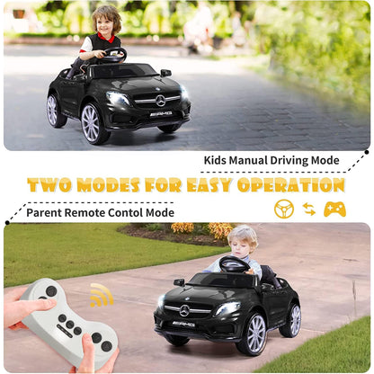 TOBBI 6 Volt Kids Electric Battery Powered Ride On Toy Mercedes Benz Car, Black