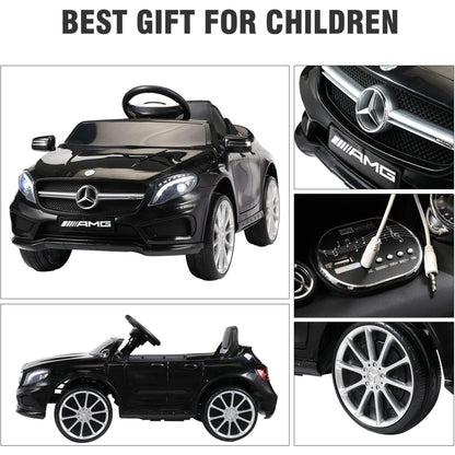 TOBBI 6 Volt Kids Electric Battery Powered Ride On Toy Mercedes Benz Car, Black