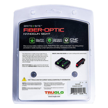 TruGlo TFO Tritium Fiber Optic Gun Sight Set, Fits Glock 17/17L Models (3 Pack)