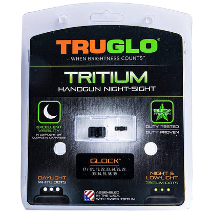 TruGlo Tritium Pro Brite Site Set Glock Handgun Sight, Glock 17 & More (3 Pack)
