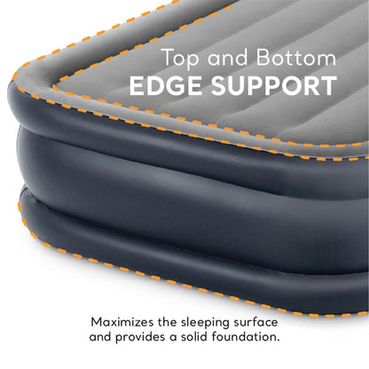 Intex Dura Beam Deluxe Pillow Raised Air Mattress w/ Built In Pump, Twin, 2 Pack