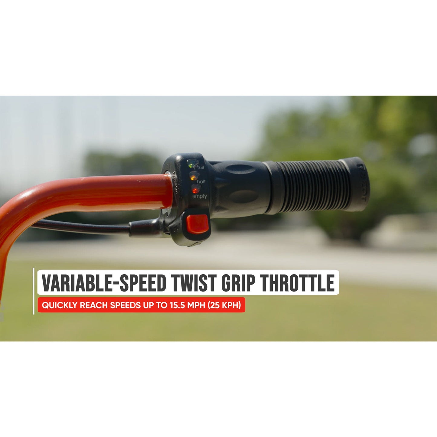 Razor Rambler 16 Electric Retro Minibike with 350W Motor & 36V Battery, Red