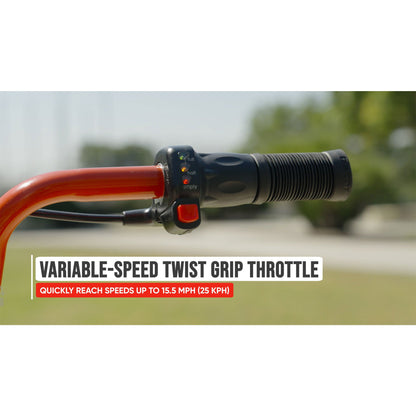 Razor Rambler 16 Electric Retro Minibike with 350W Motor & 36V Battery, Red