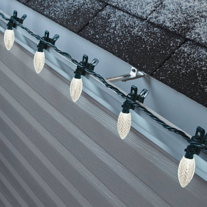 NOMA Quick Clip C9 LED Christmas String Lights, 100 Warm White Bulbs (4 Pack)