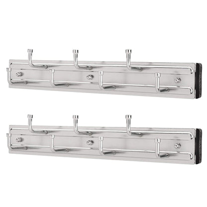 Rev-A-Shelf Pullout 12 Inch Belt Hanger Organizer, Chrome, BRC-12CR (2 Pack)