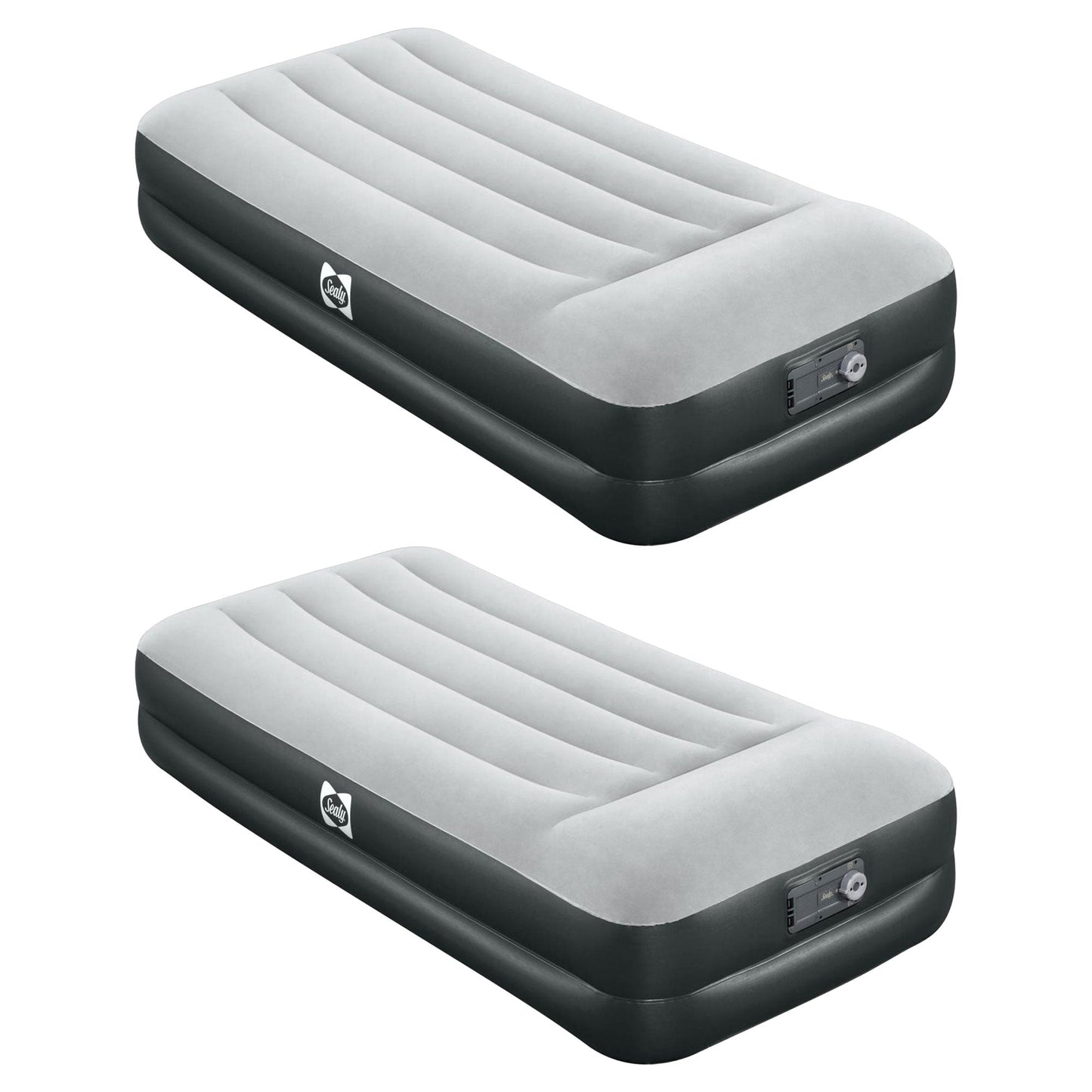 Sealy Tritech 16 Inch Air Mattress Bed 2 Person with Built-In AC Pump, 2 Pack