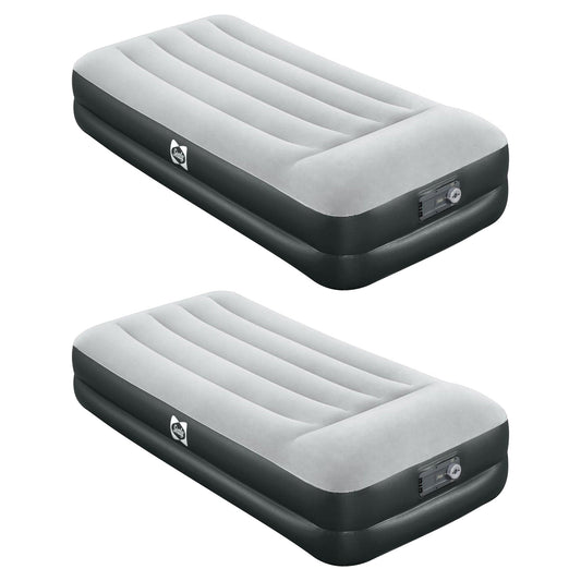 Sealy Tritech 16 Inch Air Mattress Bed 2 Person with Built-In AC Pump, 2 Pack